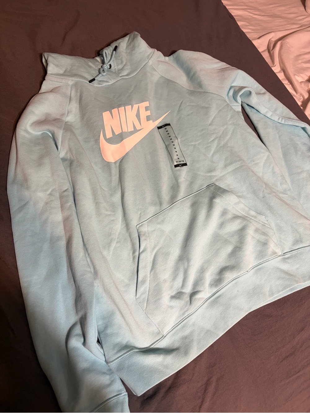 Nike Light Blue Crewneck Sweatshirt with White Logo